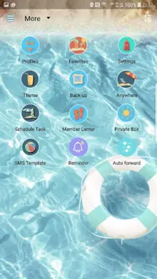 Leisurely sea skin for Next SMS android App screenshot 0